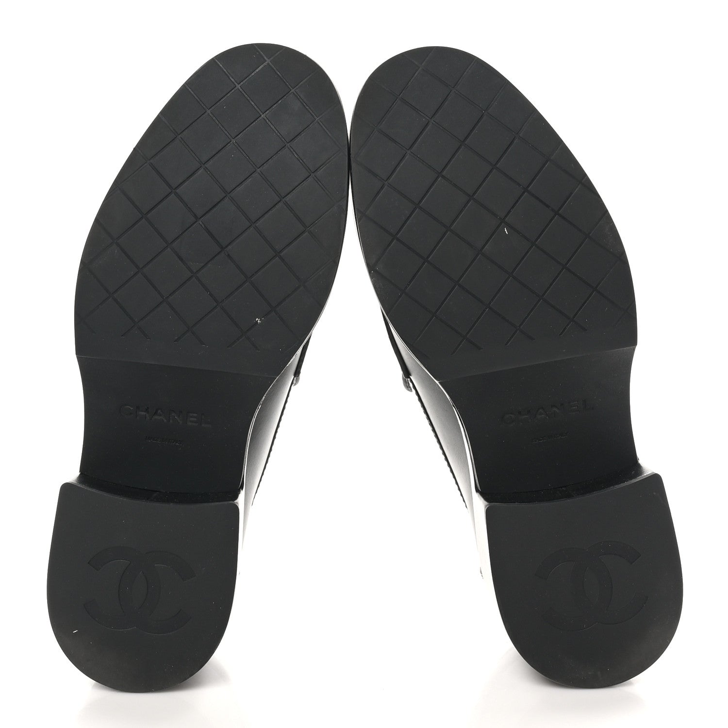 Chanel Calfskin CC Platform Loafers 37 Black 6 of 10
