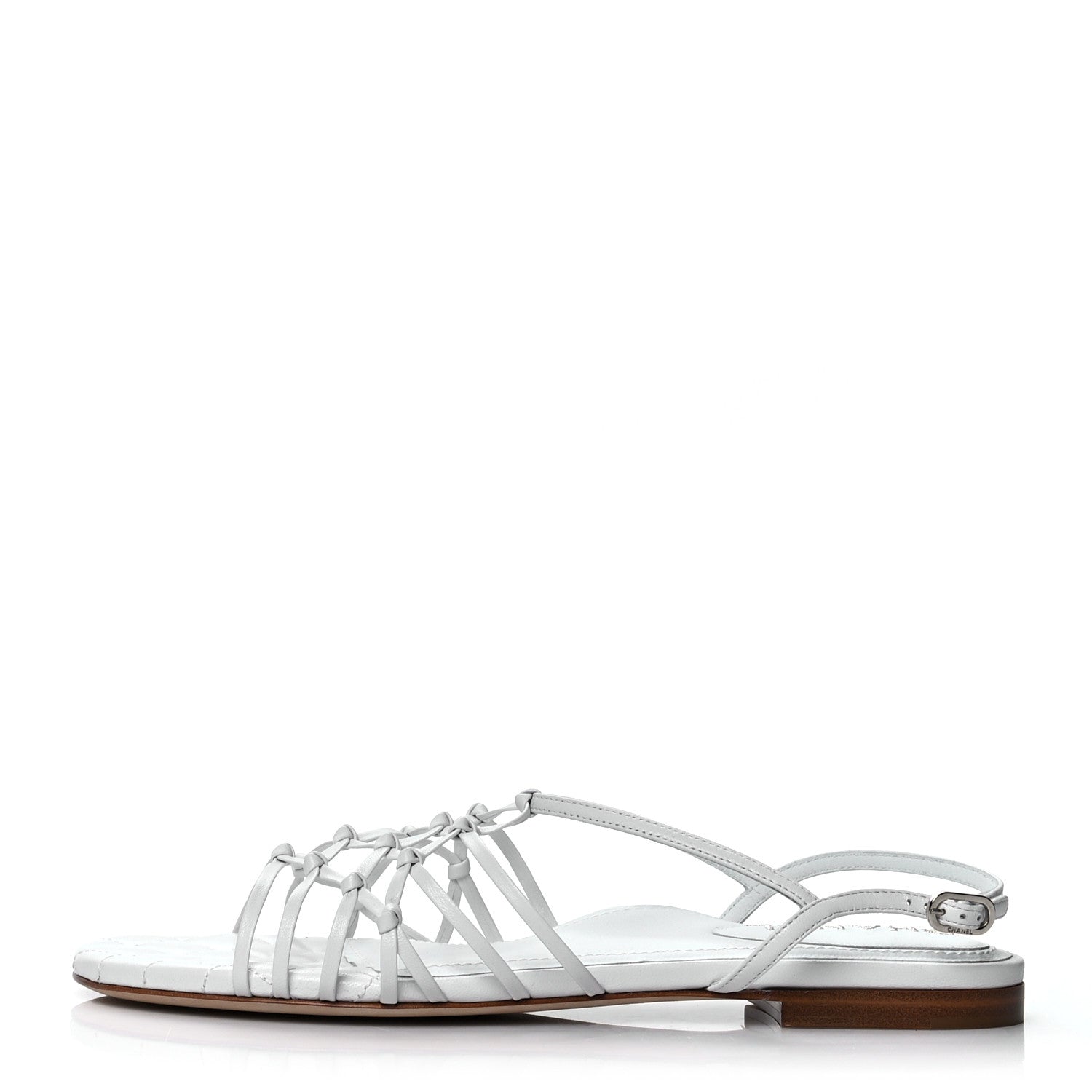 Chanel Lambskin CC Sandals 39 White 1 of 8