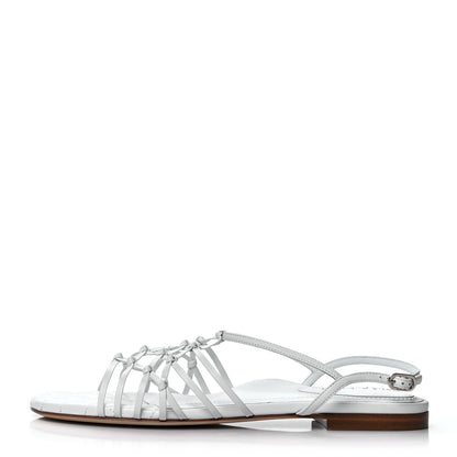 Chanel Lambskin CC Sandals 39 White 1 of 8