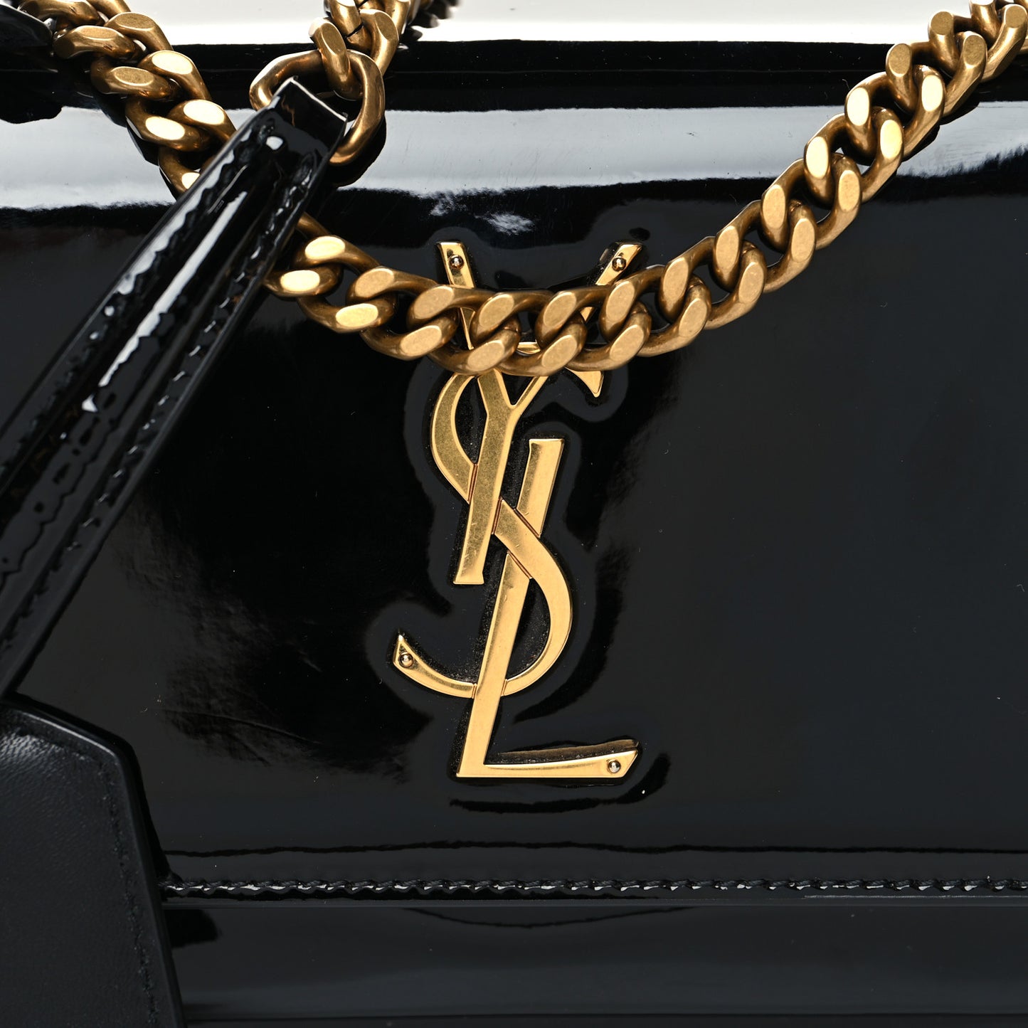 Patent Small Monogram Sunset Black
