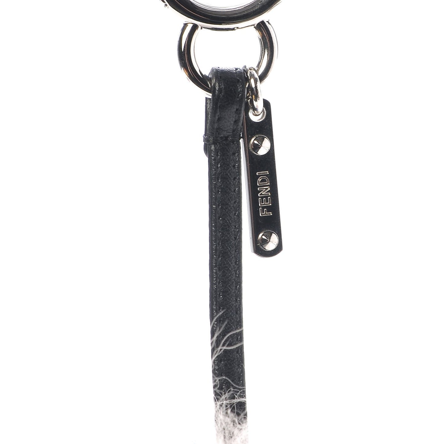 Mink Fox Goat Fur Mini Karlito Bag Charm Blue