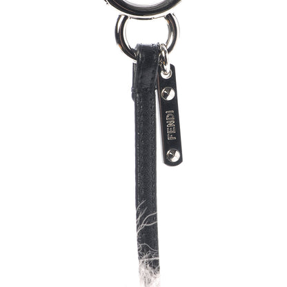 Fendi Mink Fox Goat Fur Mini Karlito Bag Charm Blue 3 of 7