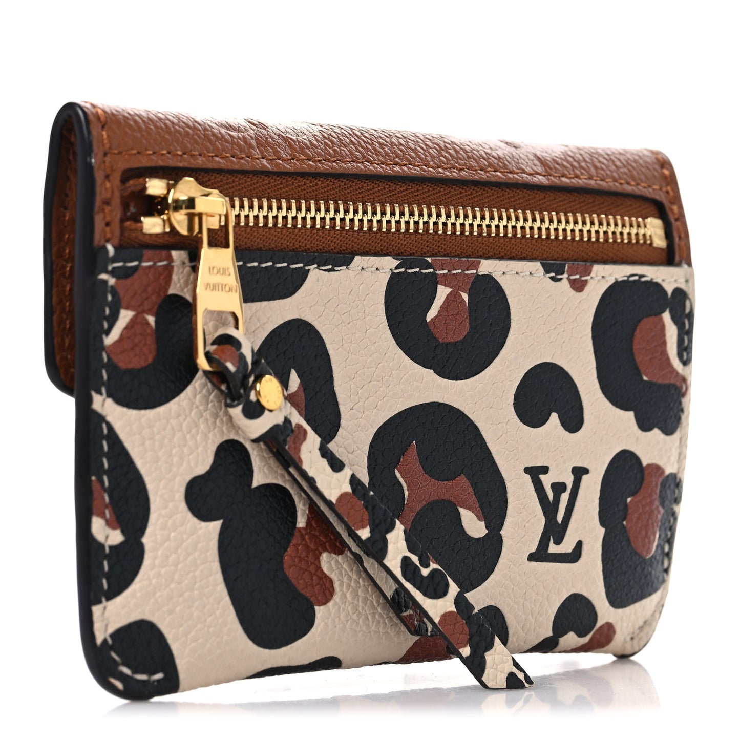 Empreinte Monogram Giant Wild At Heart Key Pouch Caramel