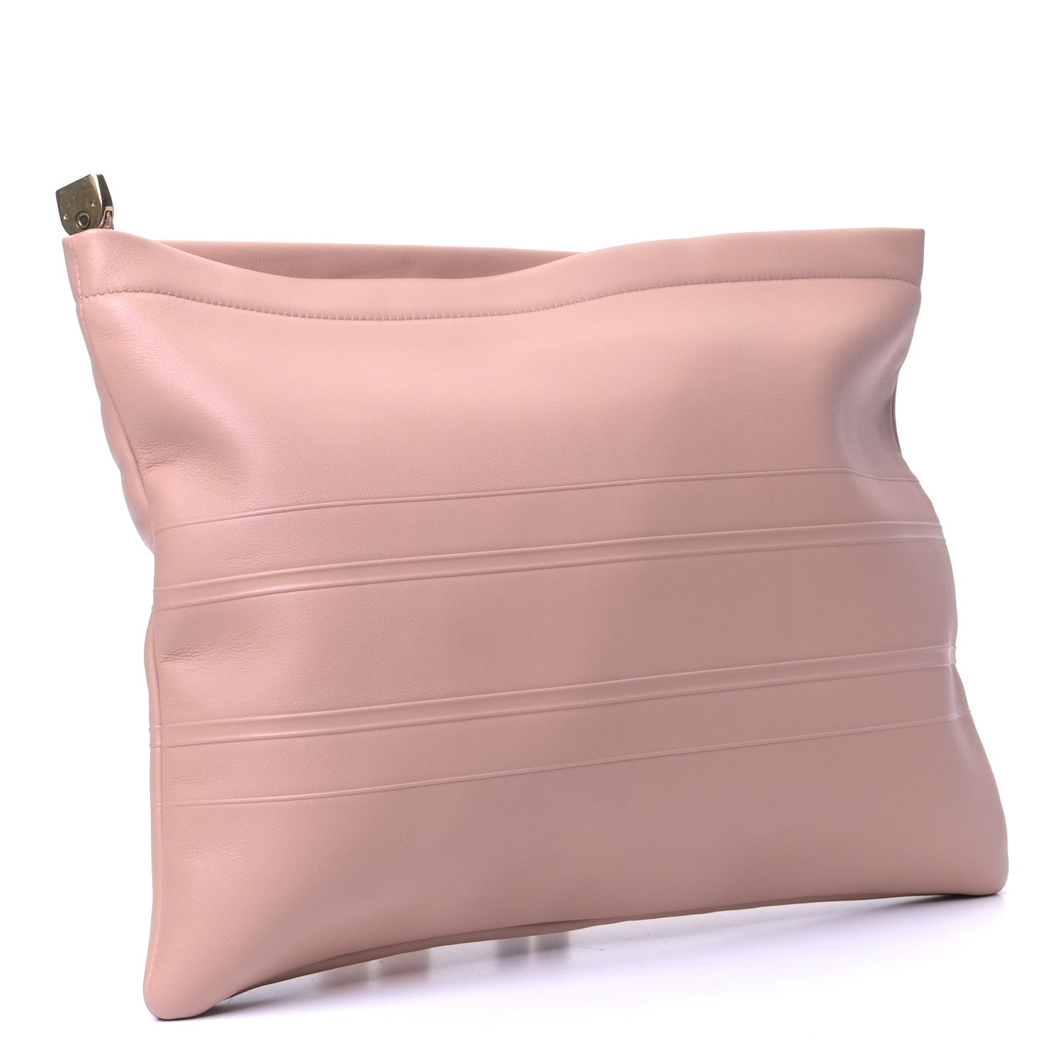 Christian Dior Calfskin Medium Diordouble Zip Pouch Rose Des Vents 2 of 5