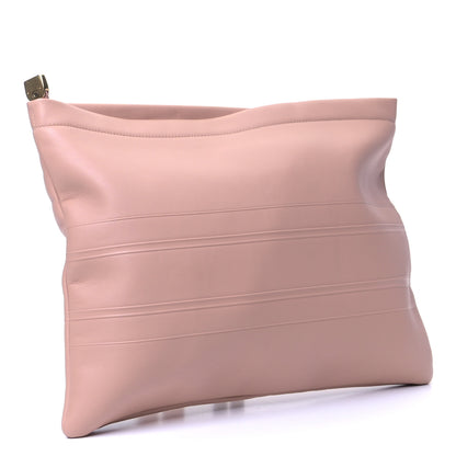 Christian Dior Calfskin Medium Diordouble Zip Pouch Rose Des Vents 2 of 5