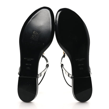 Saint Laurent Reflex Soft Lambskin Cassandra Iota 05 Sandals 38.5 Argento 6 of 10