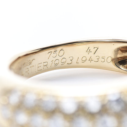 Cartier 18K Yellow Gold Diamond 6mm Etincelle de Band Ring 47 4 5 of 7