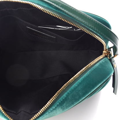 Saint Laurent Velvet Matelasse Monogram Lou Camera Bag Deep Malachite 5 of 9