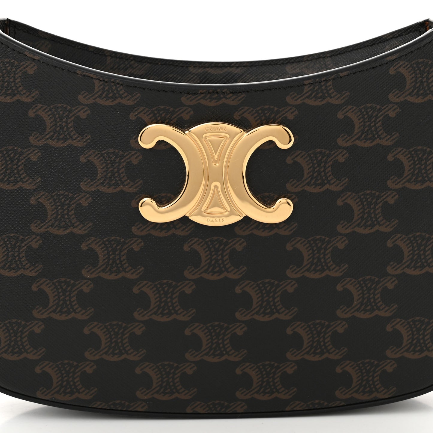 Triomphe Canvas Calfskin Medium Tilly Triomphe Shoulder Bag Tan
