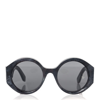 Off-White Acetate Marble Round Sunglasses Grey 2 of 6