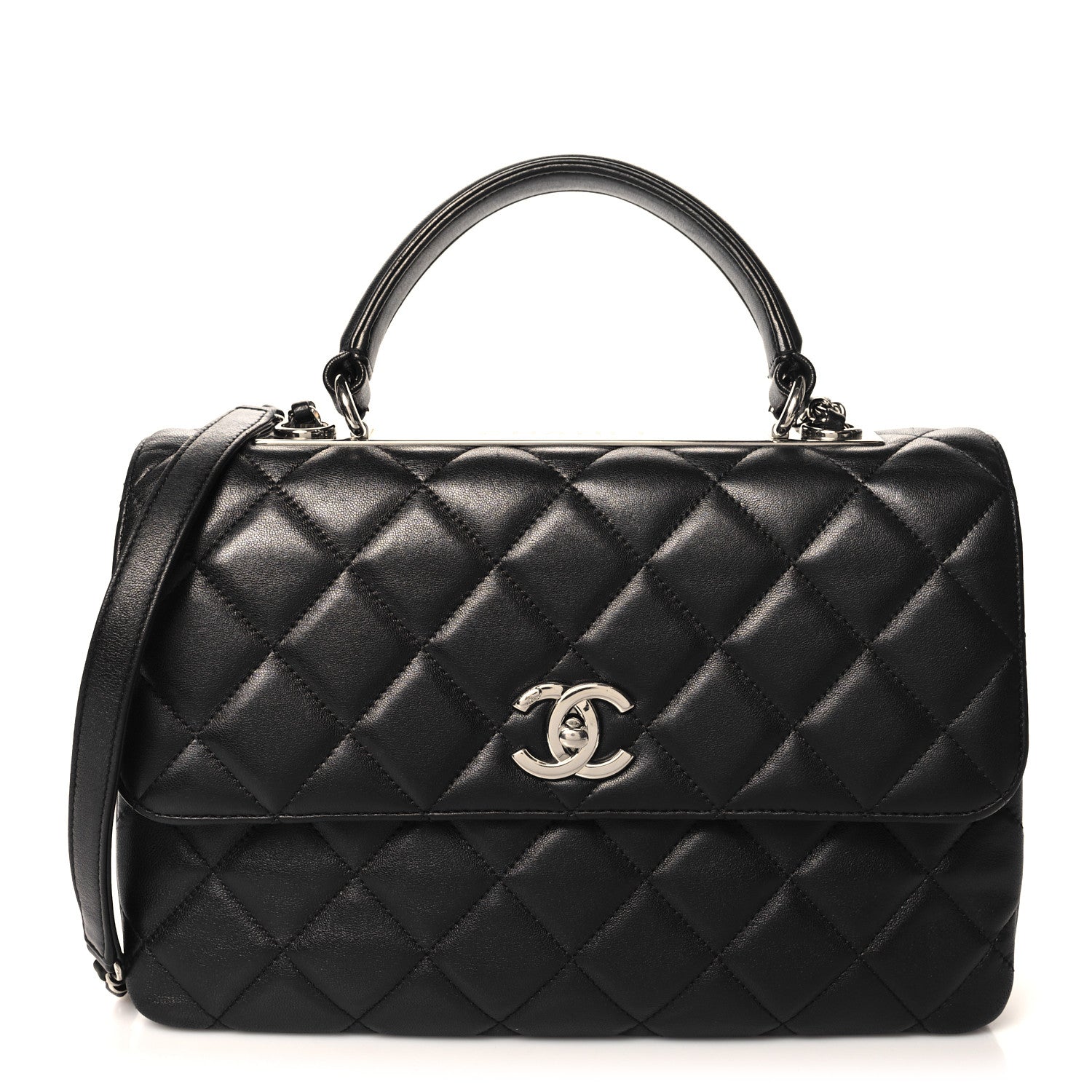 Chanel Lambskin Quilted Medium Trendy CC Flap Dual Handle Bag Black 1 of 11