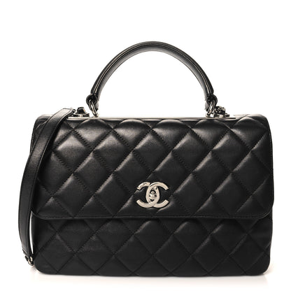 Chanel Lambskin Quilted Medium Trendy CC Flap Dual Handle Bag Black 1 of 11