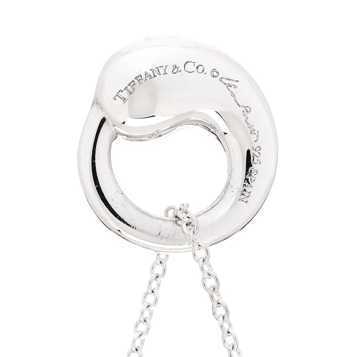 Sterling Silver 12mm Elsa Peretti Eternal Circle Pendant Necklace