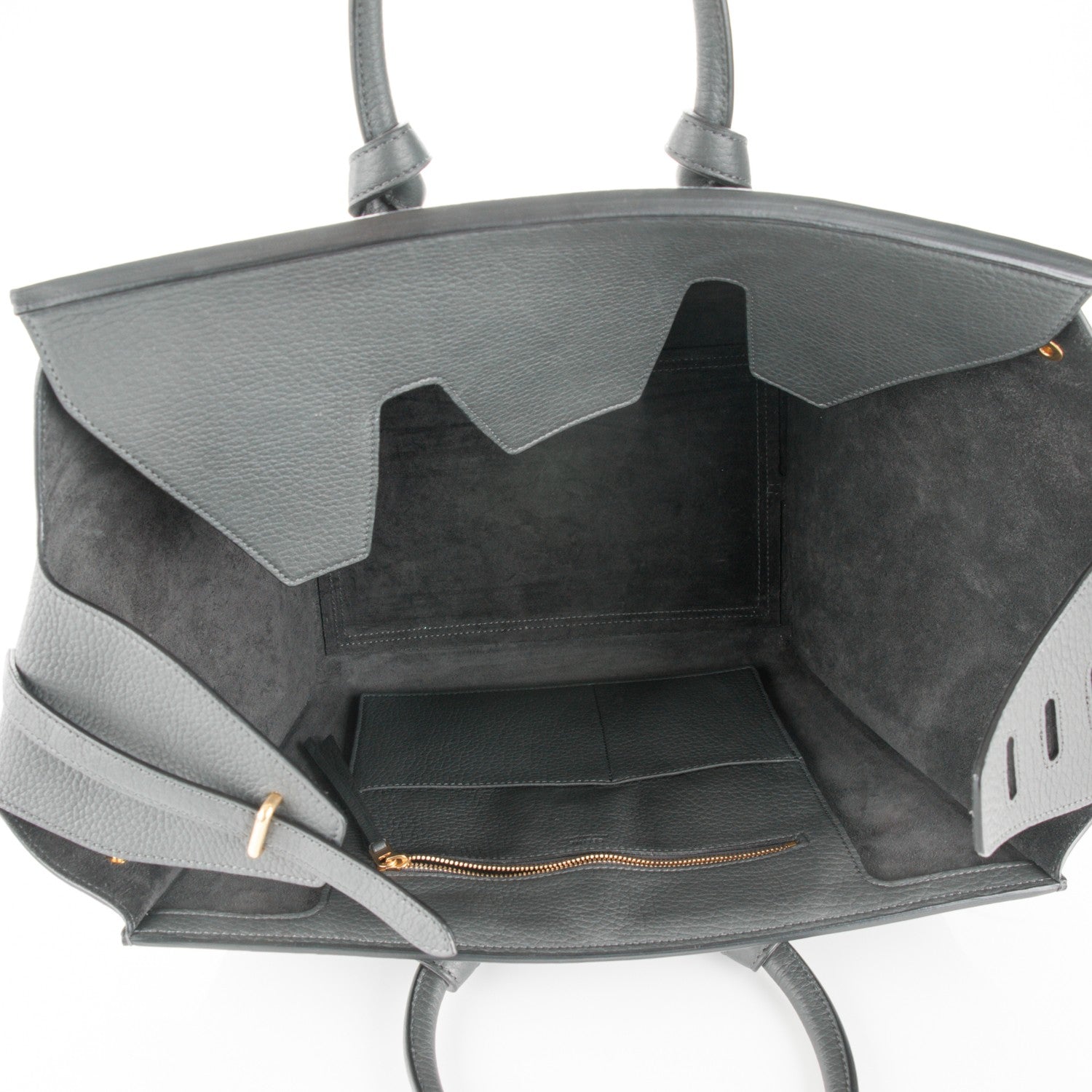 Celine Crisped Calfskin Small Tie Knot Tote Anthracite 6 of 8