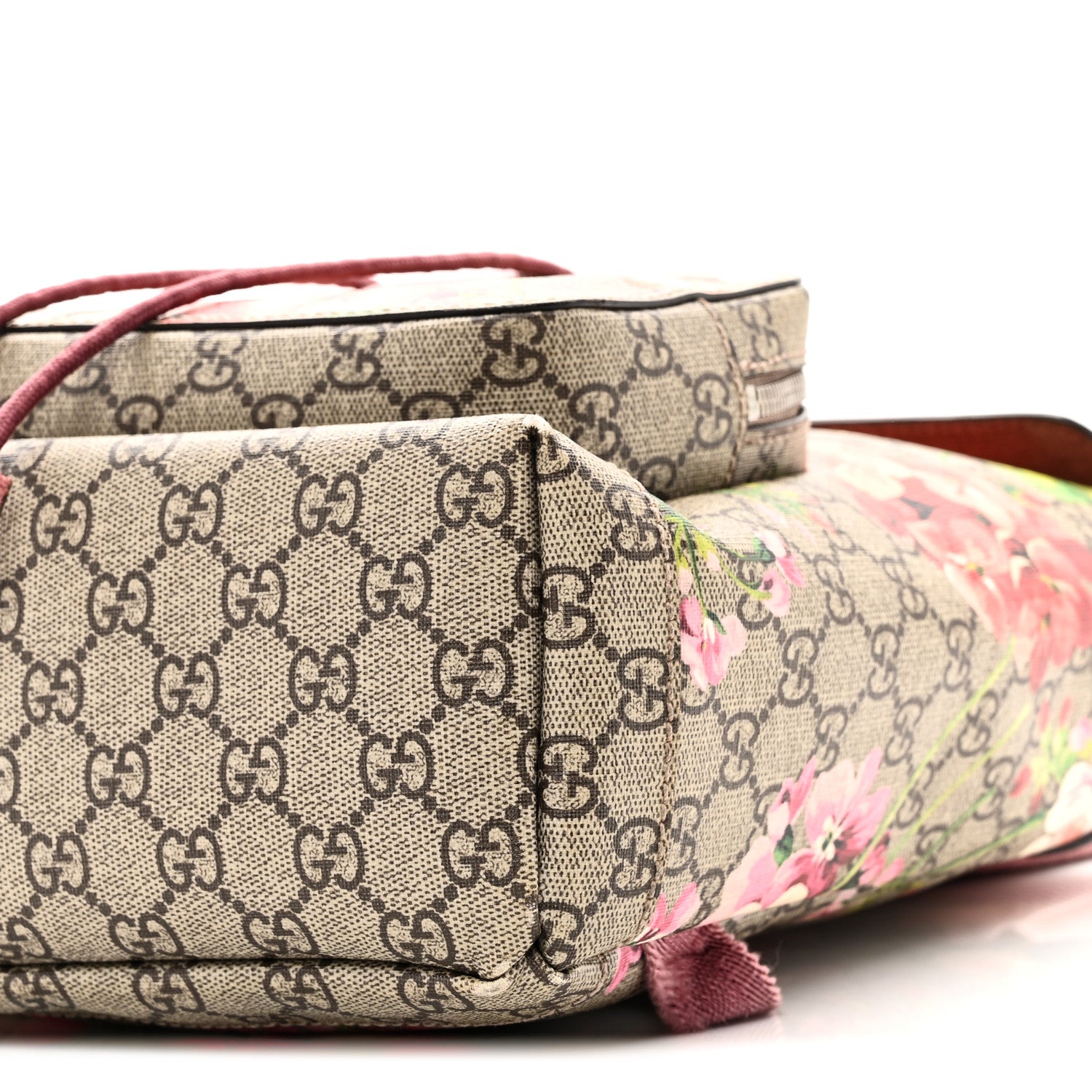 Gucci GG Supreme Monogram Blooms Small Single Buckle Backpack Beige Multicolor Dry Rose 10 of 10