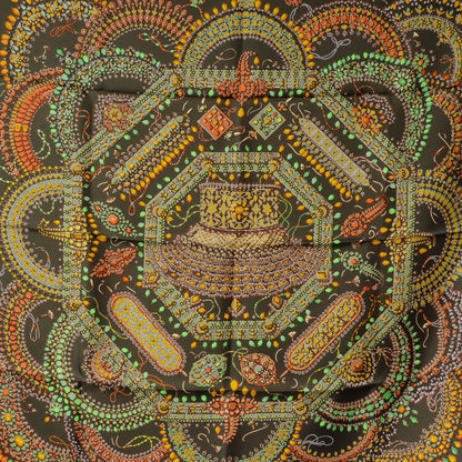 Hermes Silk Parures Des Maharajas Scarf 90 1 of 7