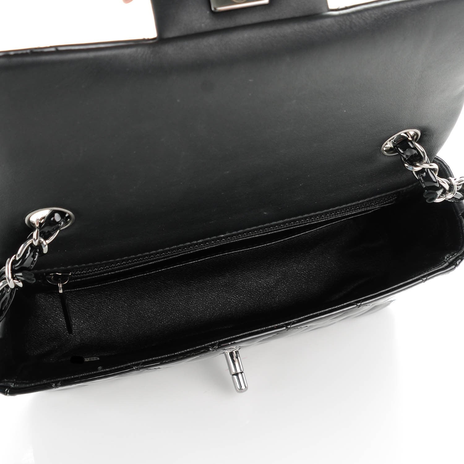 Chanel Patent Calfskin Quilted Mini Rectangular Flap Black 5 of 8