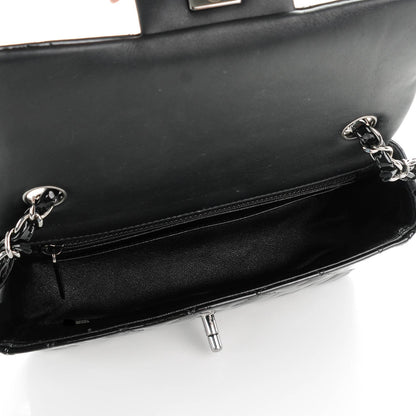 Chanel Patent Calfskin Quilted Mini Rectangular Flap Black 5 of 8