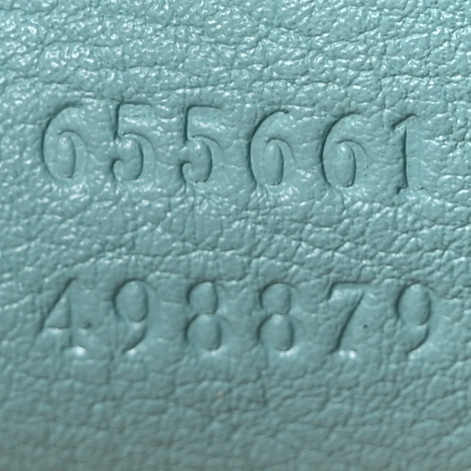 Gucci Textured Dollar Calfskin Web Mini Diana Tote Bag Dusty Azure Deep Orange 7 of 10