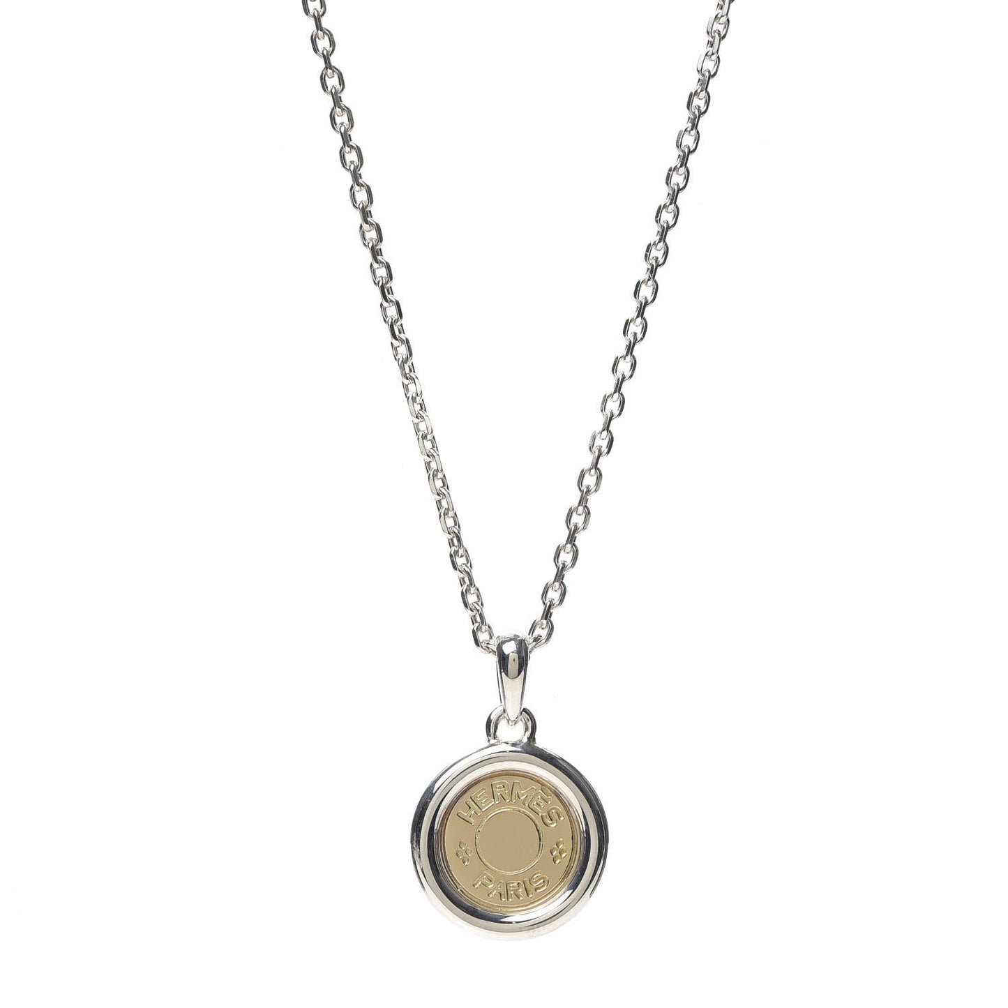 Sterling Silver 18K Yellow Gold Clou De Selle Pendant Necklace