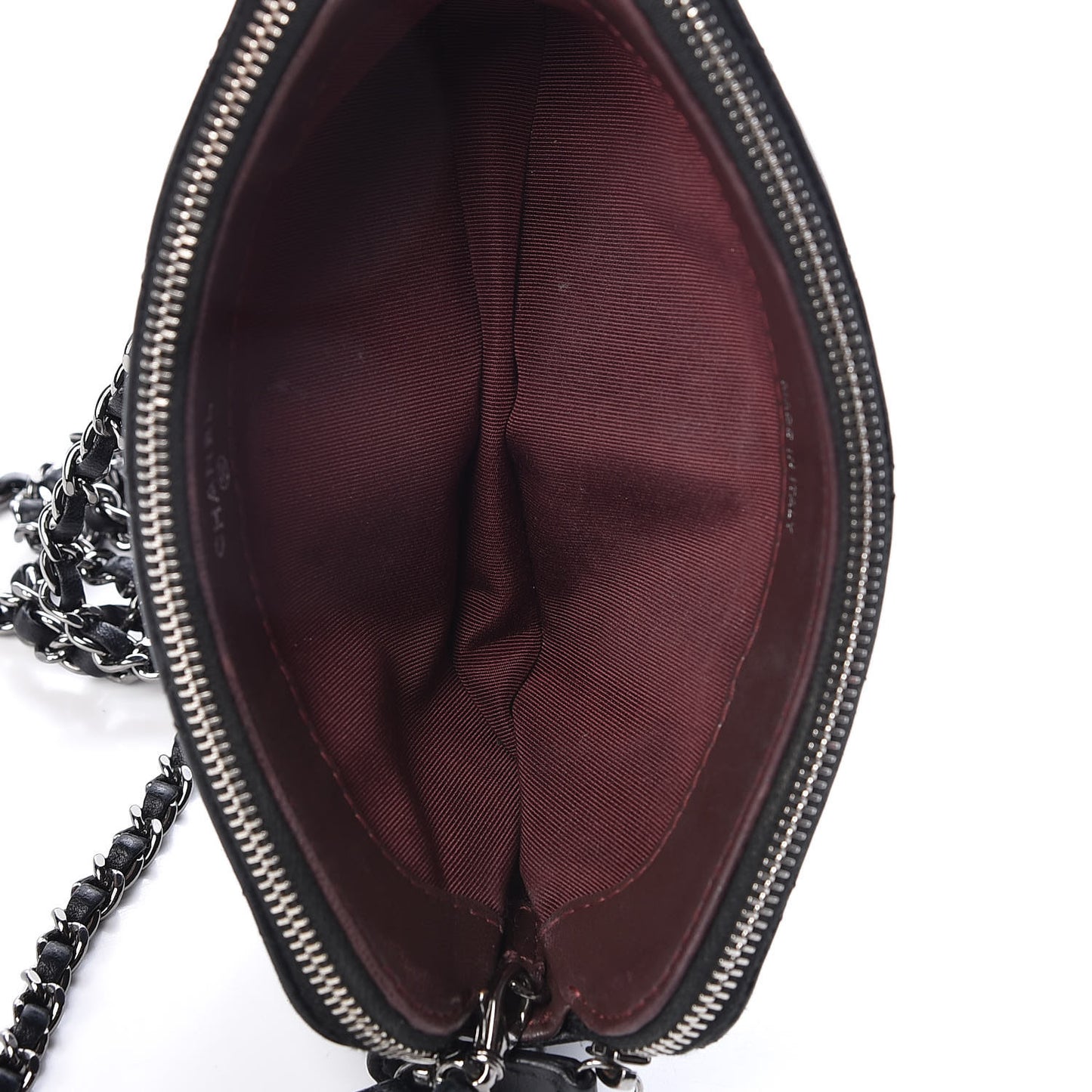 Lambskin Quilted Small Clutch With Chain Black