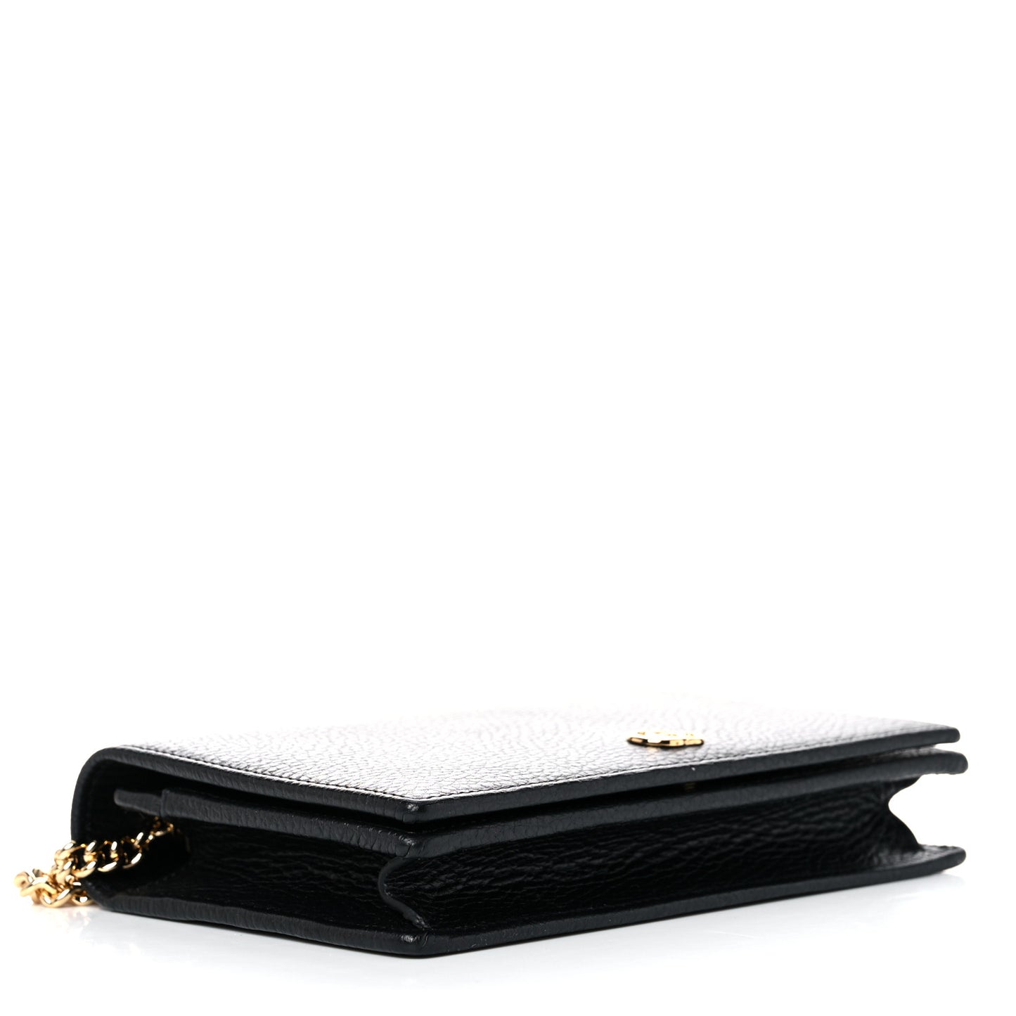 Calfskin Mini GG Marmont Chain Wallet Black