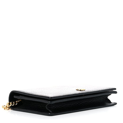 Gucci Calfskin Mini GG Marmont Chain Wallet Black 4 of 9