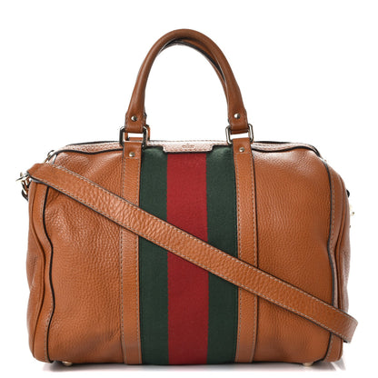 Gucci Calfskin Vintage Web Medium Boston Tobacco 1 of 15