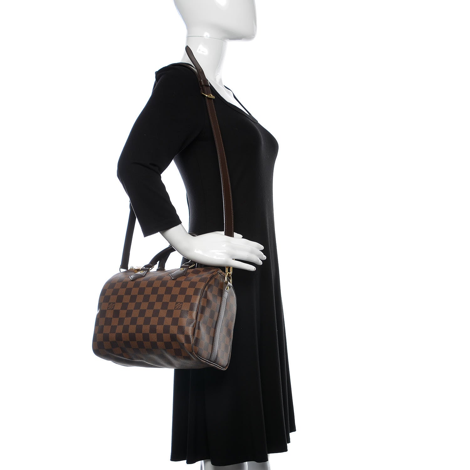 Louis Vuitton Damier Ebene Speedy Bandouliere 25 3 of 18