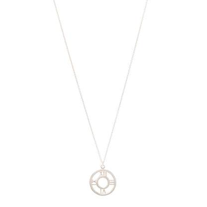 Tiffany Sterling Silver Medium Atlas Open Pendant Necklace 1 of 6