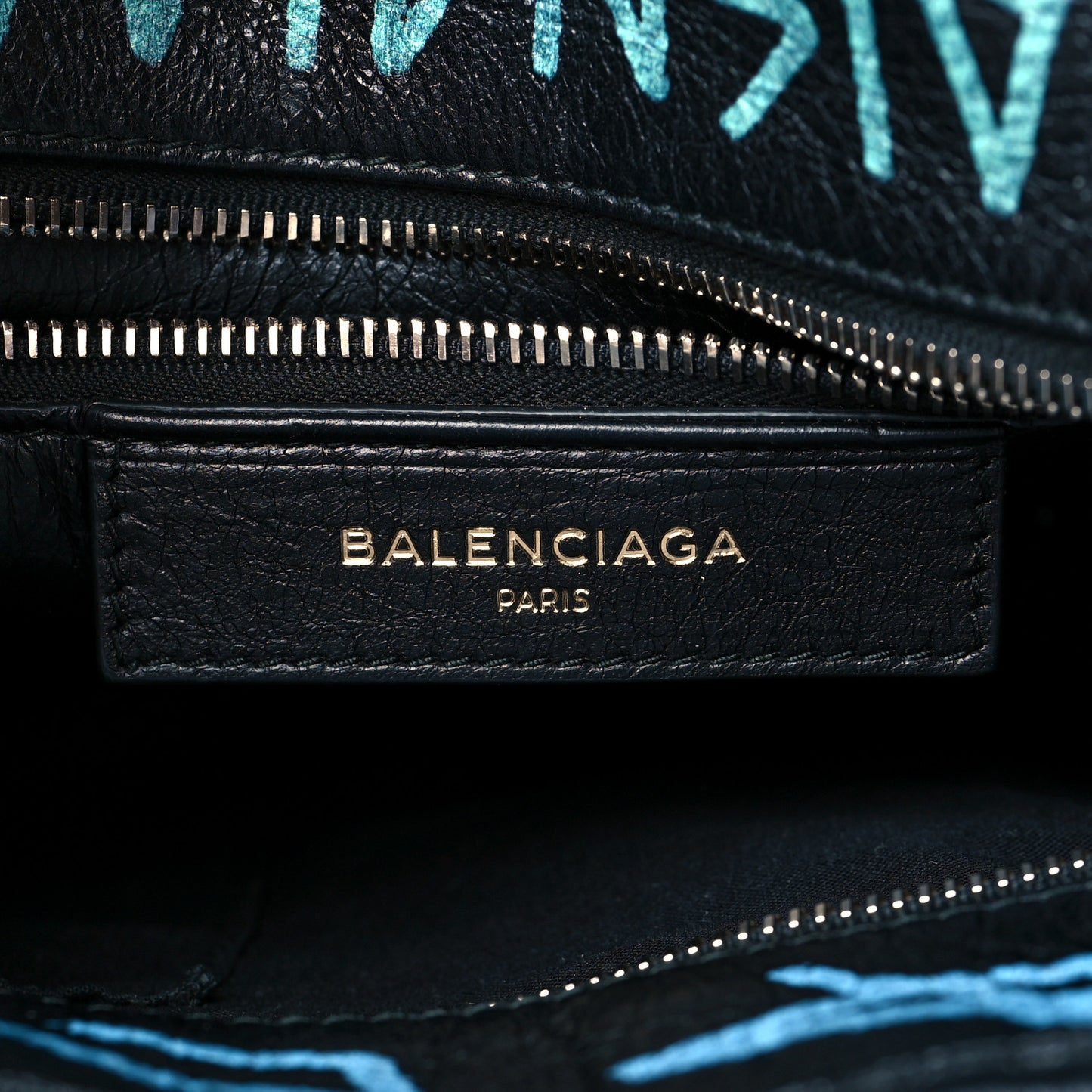 Agneau Arena Graffiti All Over XS Bazar Shopper Tote Black Multicolor
