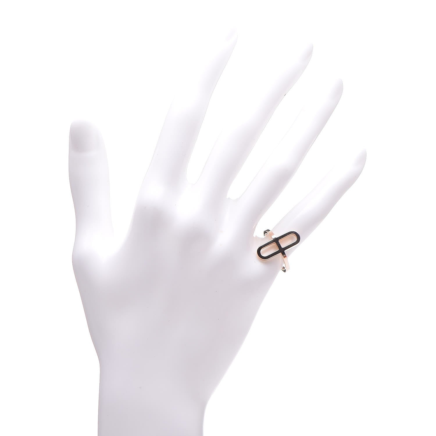 Hermes 18K Rose Gold Ever Chaine d'Ancre Ring Small 50 5.25 2 of 7