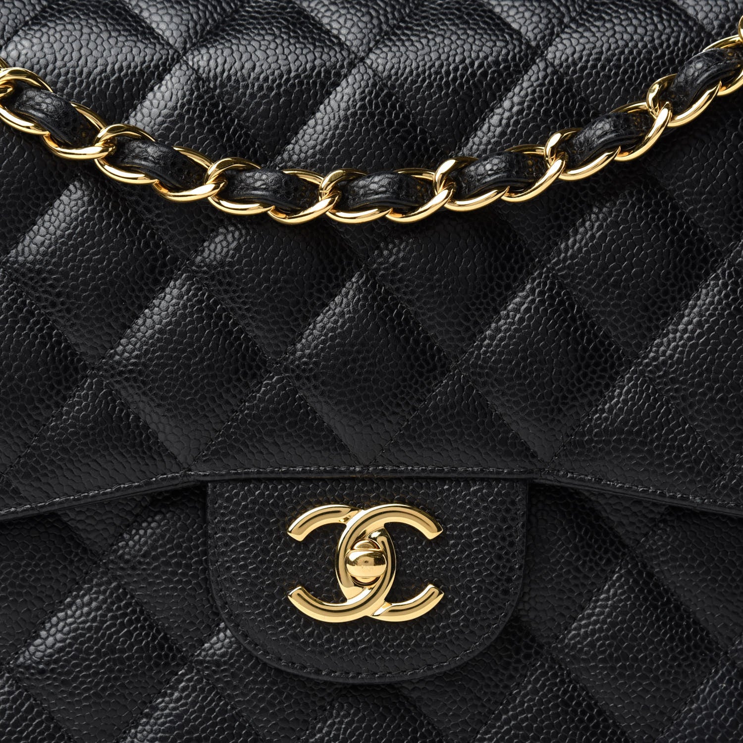 Chanel Caviar Quilted Jumbo Double Flap Black 10 of 11