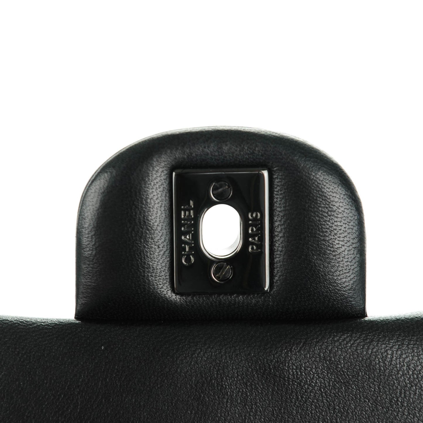 Lambskin Chevron Quilted Mini Rectangular Flap So Black