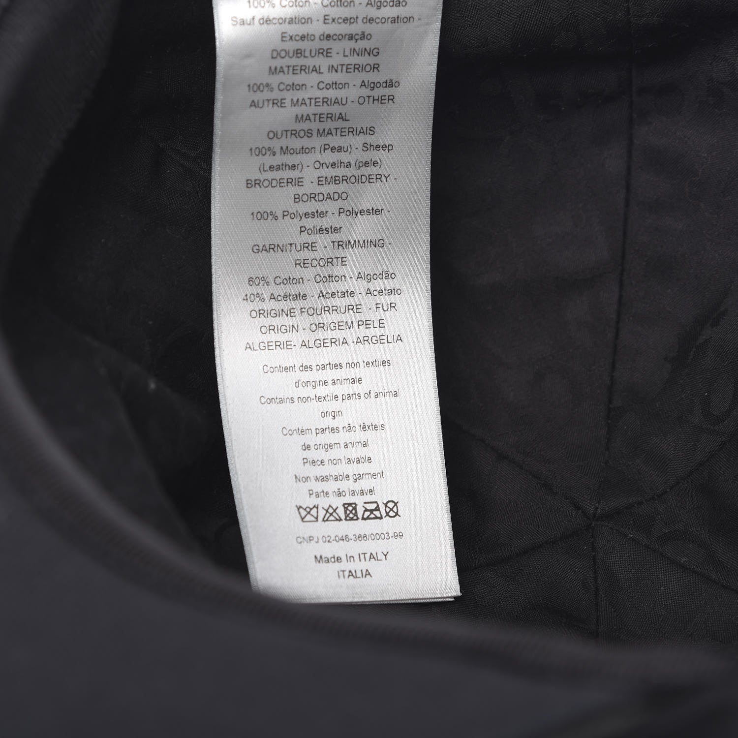 Christian Dior Cotton Embroided Baseball Cap L Black 7 of 7