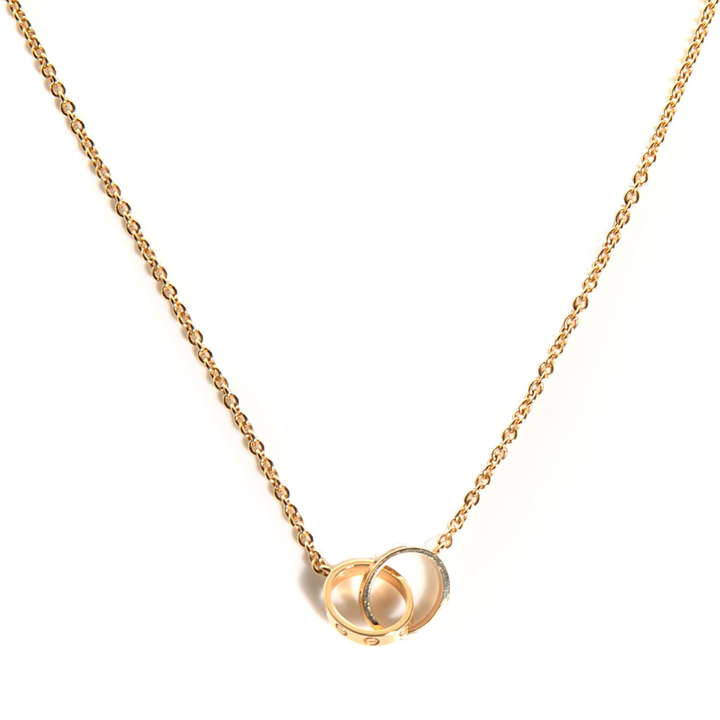 18K Yellow Gold Interlocking LOVE Necklace