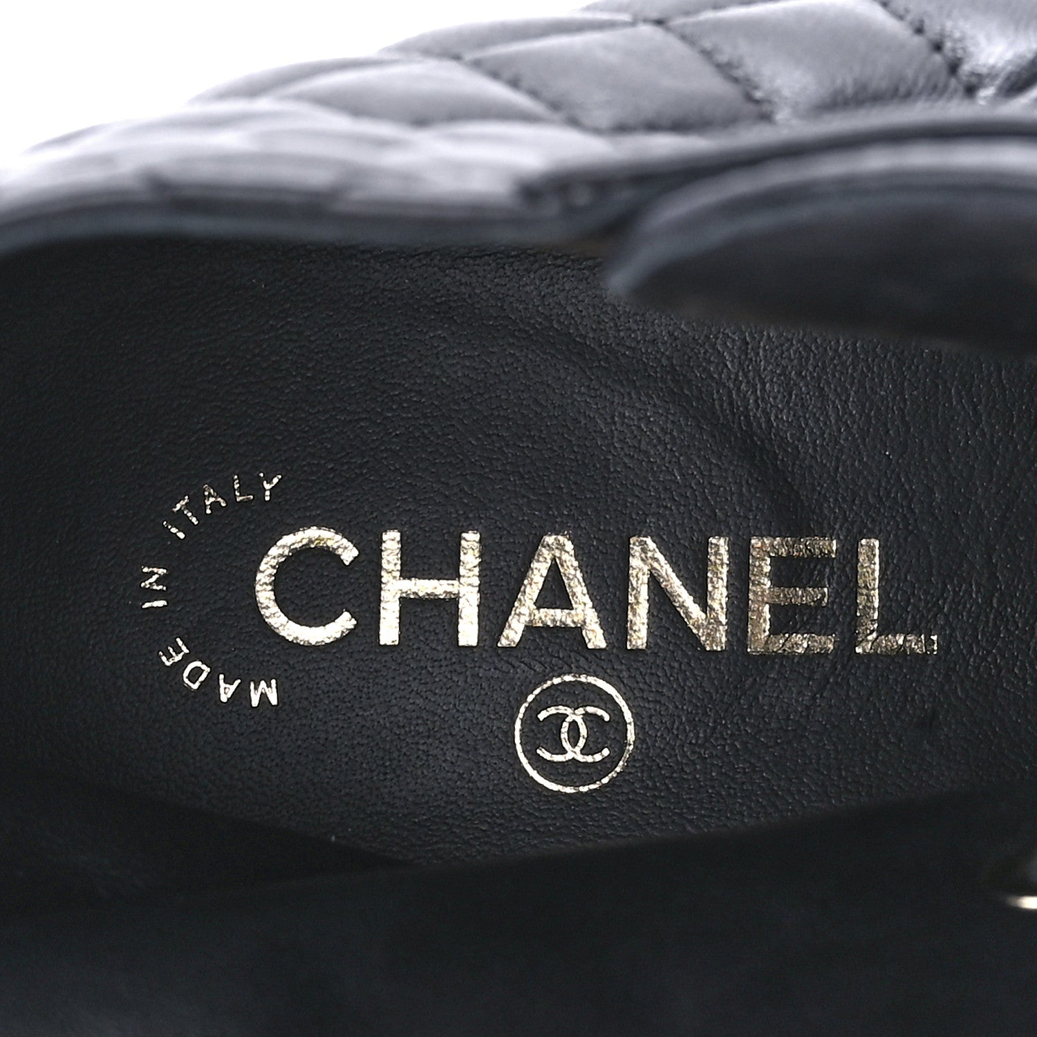 Chanel Shiny Lambskin Quilted Lace Up Combat Boots 39 Black 9 of 10