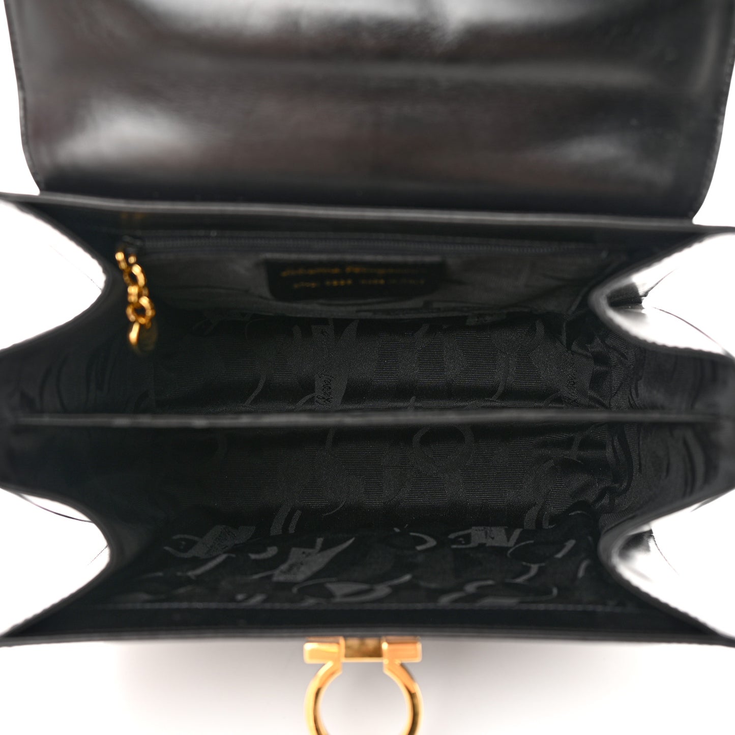 Brushed Off Calfskin Iconic Large Top Handle Bag Black