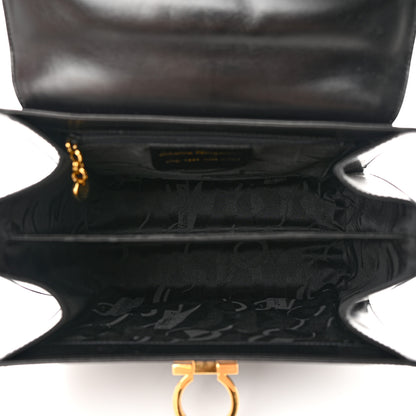 Salvatore Ferragamo Brushed Off Calfskin Iconic Large Top Handle Bag Black 5 of 17