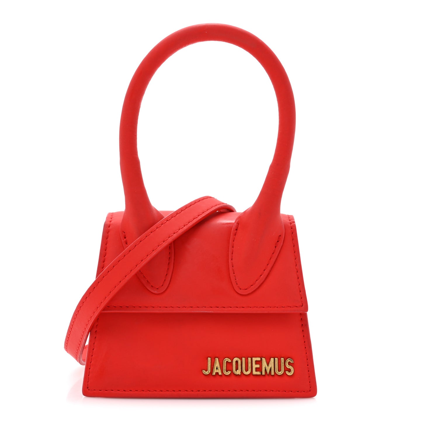 Rubberized Calfskin Le Chiquito Moyen Red
