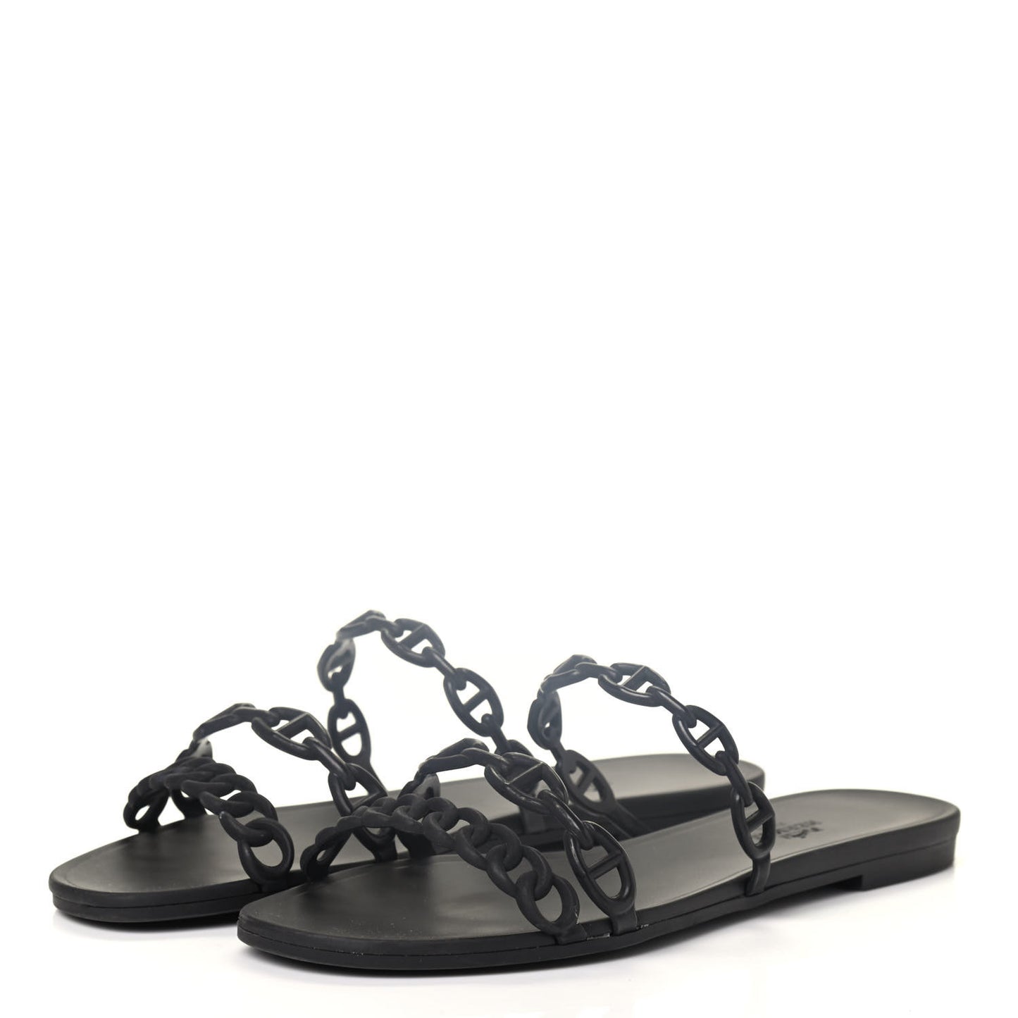 Rubber Chaine d'Ancre Rivage Sandals 38 Black