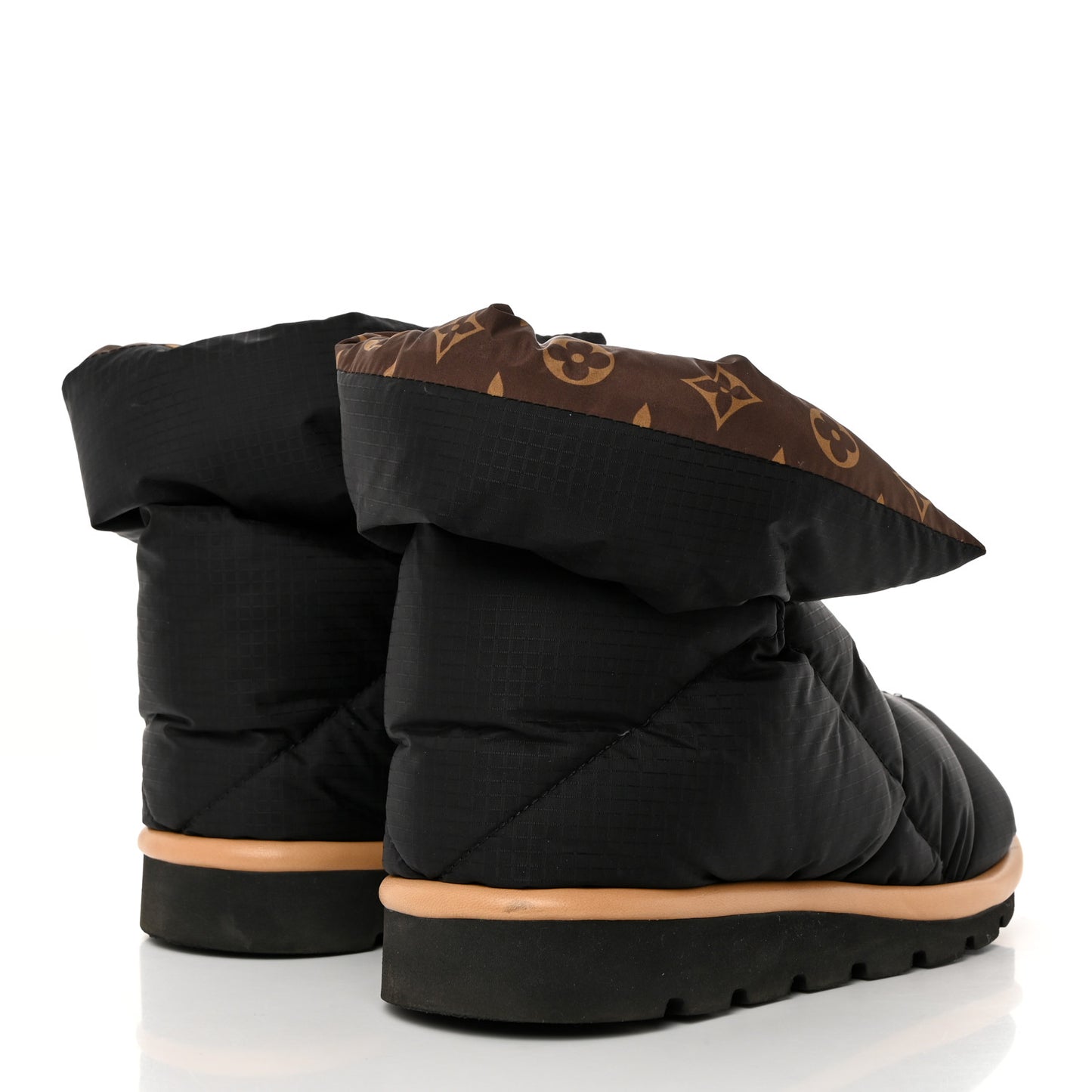 Nylon Monogram Pillow Comfort Ankle Boot 38 Black