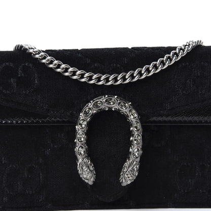 Gucci Velvet GG Monogram Super Mini Dionysus Shoulder Bag Black 9 of 9