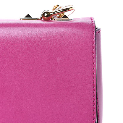 Valentino Garavani Shiny Nappa L'Amour Rockstud Shoulder Bag Fuxia 14 of 14