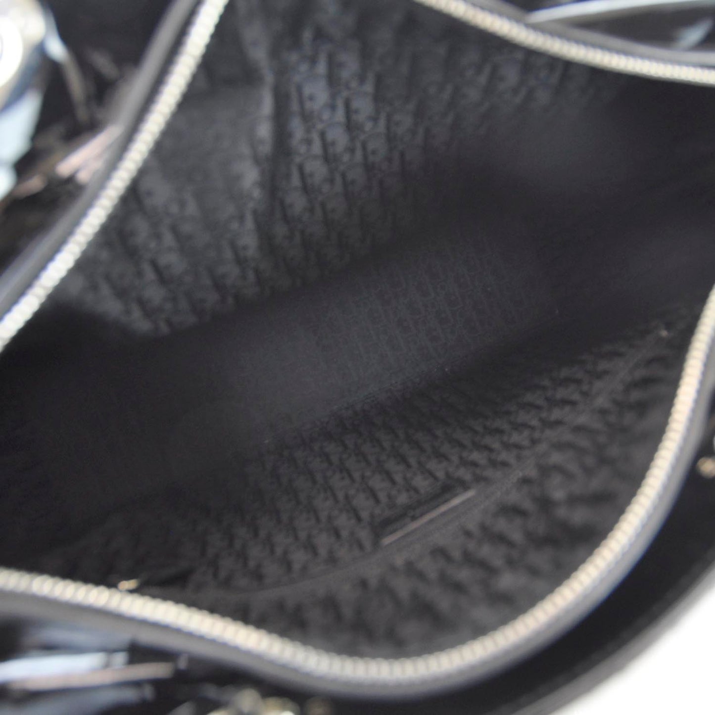 Patent Cannage Large Lady Dior Black