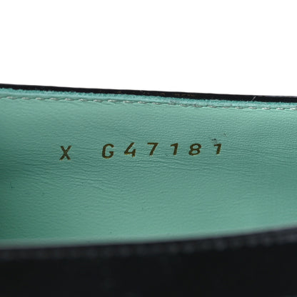 Chanel Crocodile Embossed Patent Calfskin Pumps 38 Green Black 9 of 10