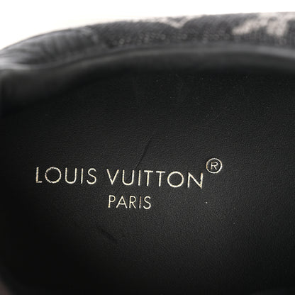 Louis Vuitton Denim Calfskin Mens Beverly Hills Sneakers 8.5 Black 8 of 9