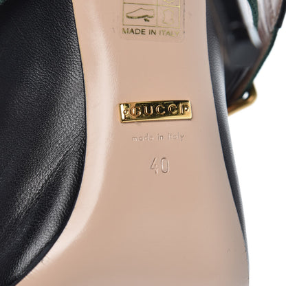 Gucci Malaga Kid Sylvie High Heel Pumps 40 Black 6 of 9