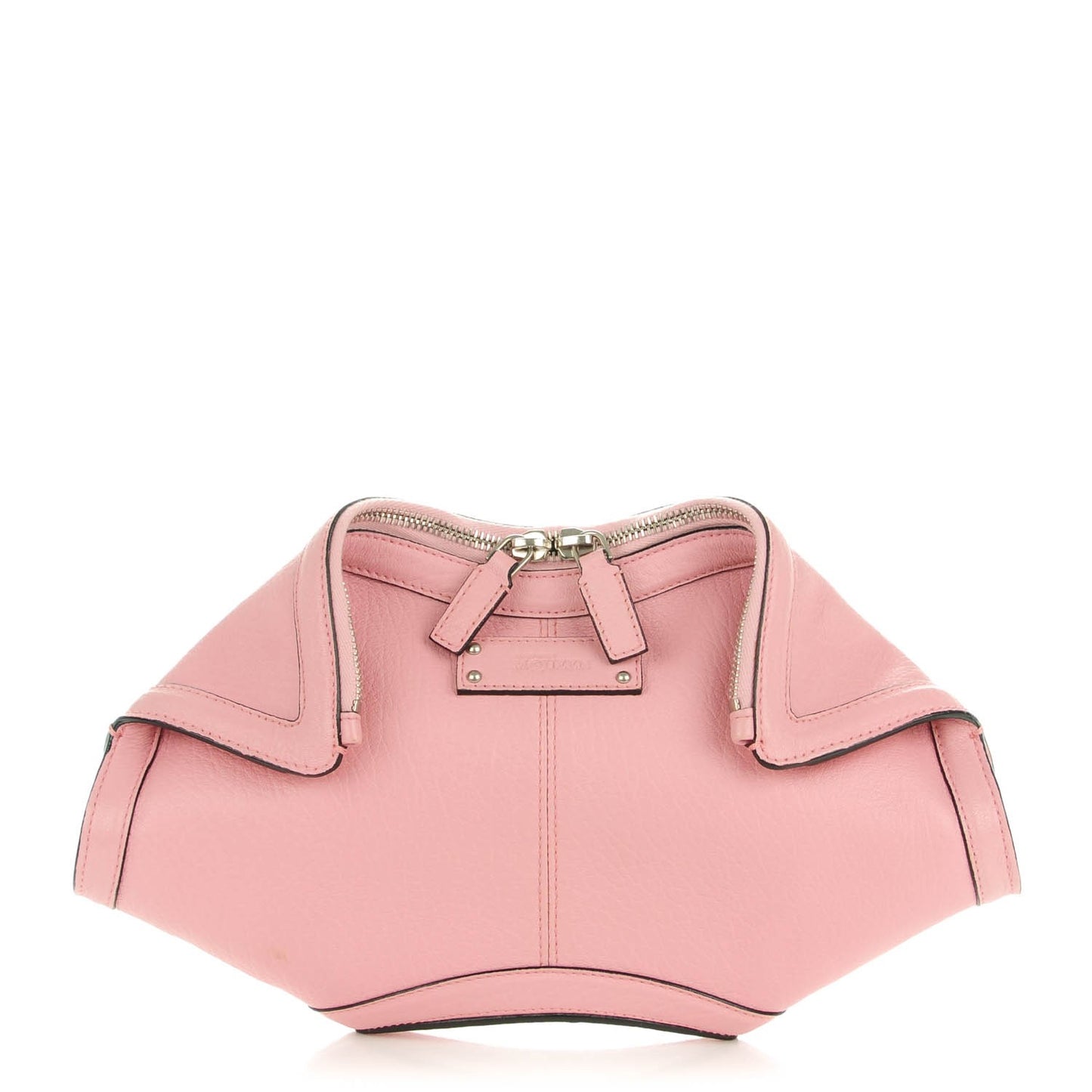 Pebbled Calfskin Small De Manta Clutch Rosa