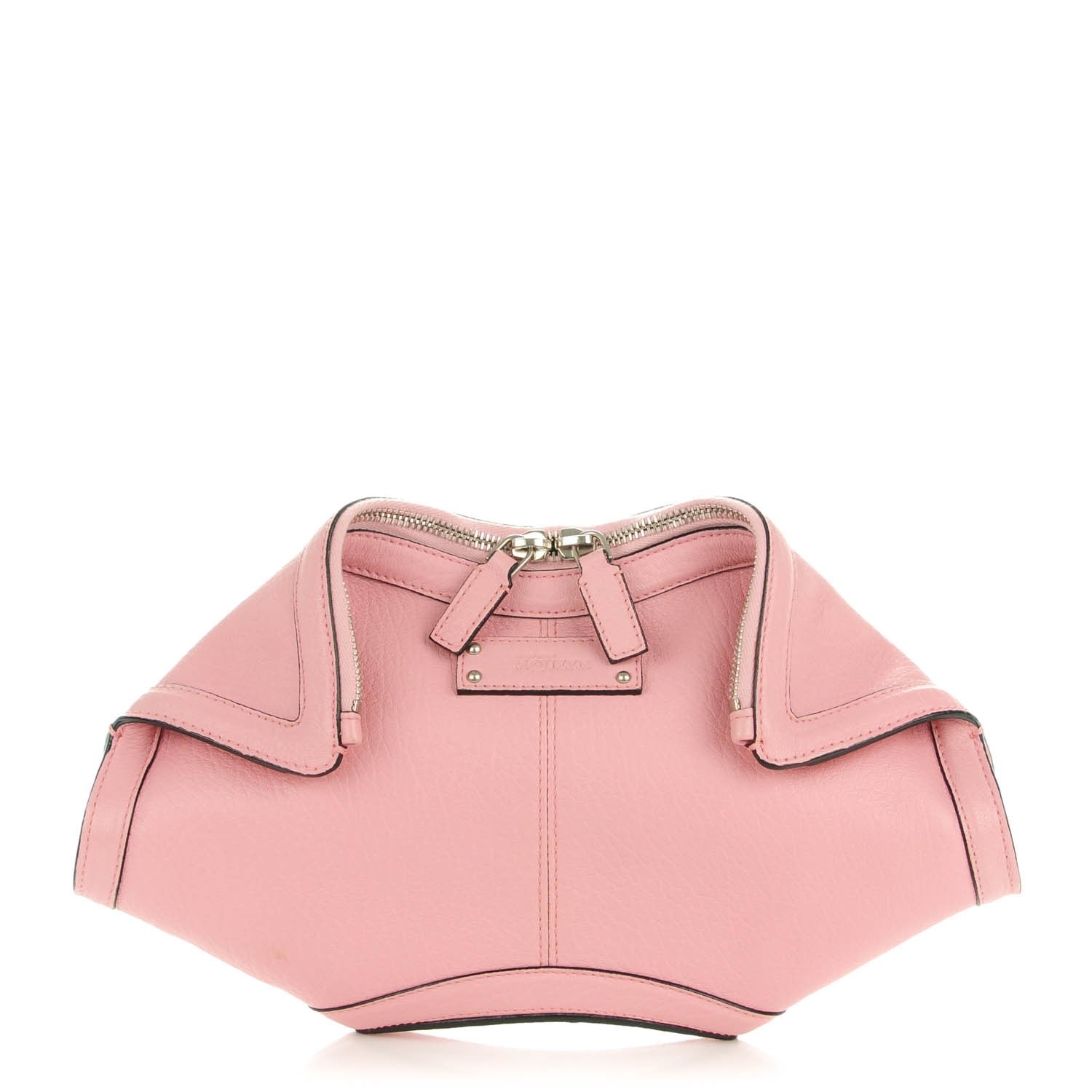 Alexander McQueen Pebbled Calfskin Small De Manta Clutch Rosa 1 of 7
